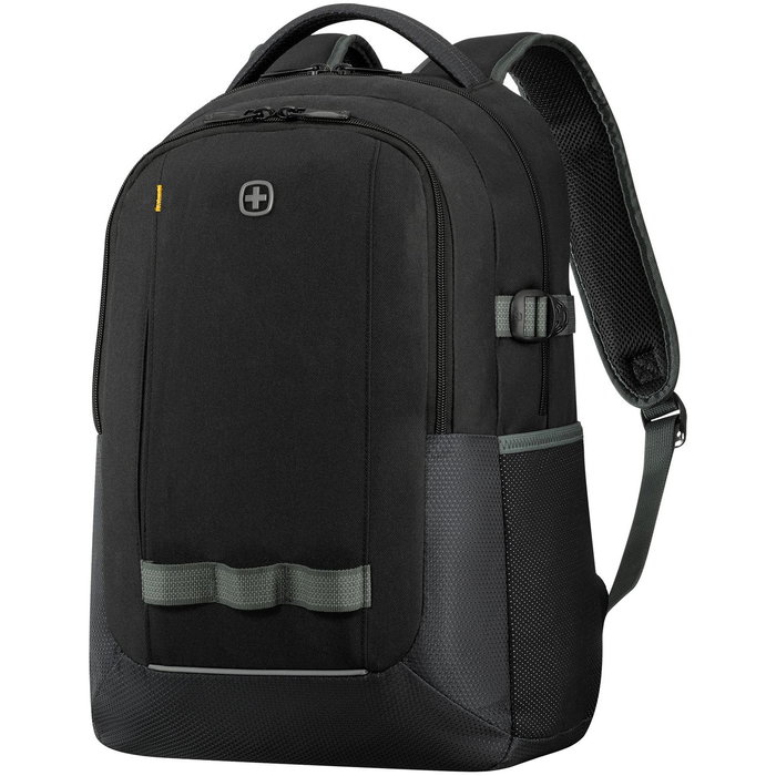 Wenger Ryde Mochila para portátil 16" (40,64cm) con compartimento para tablet, de plástico reciclado, color negro