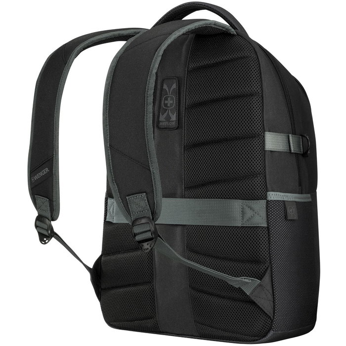 Wenger Ryde Mochila para portátil 16" (40,64cm) con compartimento para tablet, de plástico reciclado, color negro