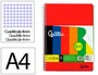Liderpapel Cuaderno Espiral A4 Wonder Tapa Plástica 80 Hojas 90g Cuadro 4mm con Margen Pack 6 Colores Surtidos