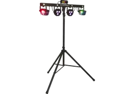 ALGAMLIGHT Florida Bar II Focos LED 4 en 1 RGB Derby Láser RG Estroboscópico con Soporte Tipo Trípode para Eventos y DJs