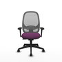 PIQUERAS Y CRESPO Silla de oficina Cilanco con mecanismo Sincro, Morado y Gris