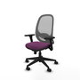 PIQUERAS Y CRESPO Silla de oficina Cilanco con mecanismo Sincro, Morado y Gris