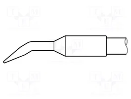 JBC TOOLS Punta de soldadura cono acodado 0,4mm