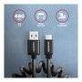 Axagon BUCM-AM10TB Twister Cable USB-C a USB-A 2.0, 0,6m, negro