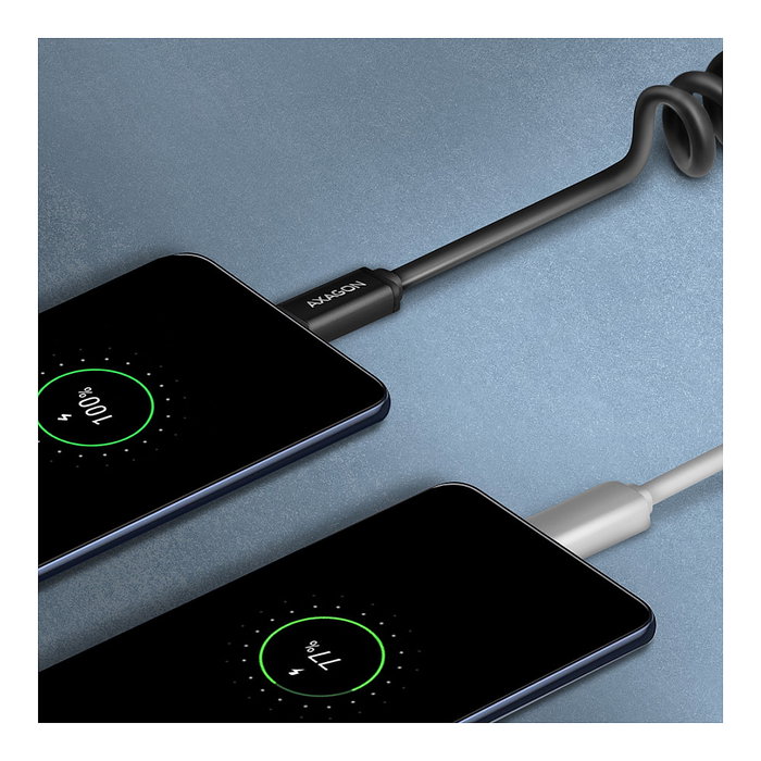 Axagon BUCM-AM10TB Twister Cable USB-C a USB-A 2.0, 0,6m, negro