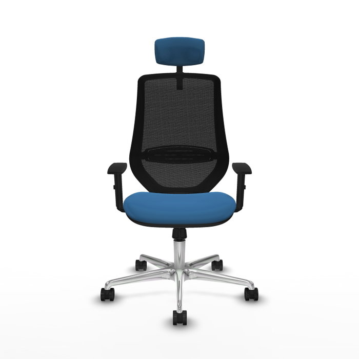 PIQUERAS Y CRESPO Silla de oficina Mardos con mecanismo Sincro, Azul claro y Negro