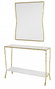 DKD Home Decor Consola Glam Dorado Blanco 33 x 78 x 100 cm Hierro Marmol