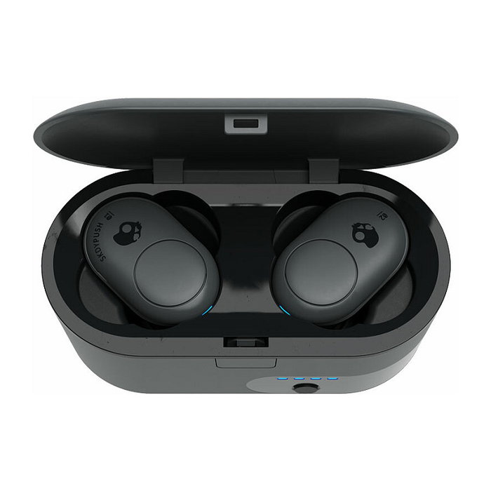 Skullcandy 414-059-8302 Push S2BBW Auriculares Inalámbricos True Wireless Intrauditivos Negro/Gris - Resistente al Agua, 12 Horas Batería, Bluetooth 4.2, USB-C