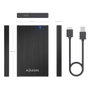 Aisens ASE-2527B Carcasa para Disco Duro/SSD 2.5 pulg. Negra