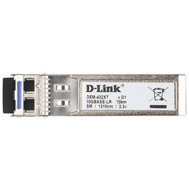 D-Link DEM-432XT Transceptor SFP+ 10GbE 10GE Fibra Óptica, 1310nm, LC, LR, 10km