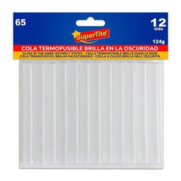 Cola Termofusible En Barra Supertite 11X100 Mm. Blister De 12 Brilla En La Oscuridad (Set de 12)