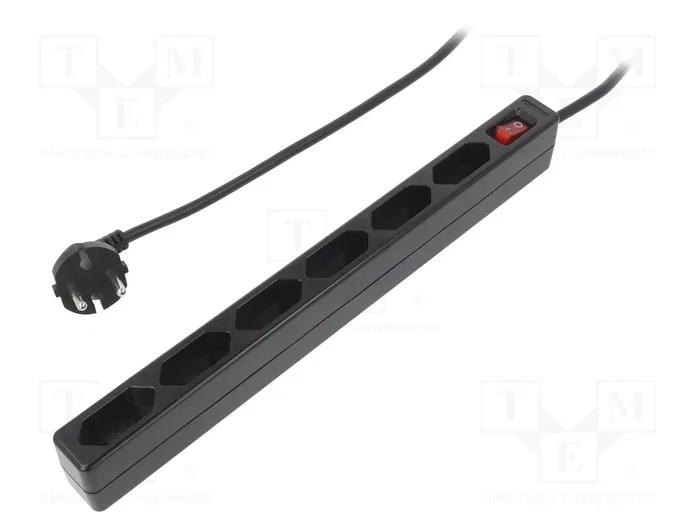 LogiLink LPS232B Regleta de 6 tomas, 1,5 m, negra LogiLink LPS232B Regleta de 6 tomas, 1,5 m, negra
