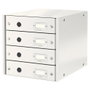 Leitz Click&Store Módulo de 4 Cajones Plegable Blanco con Portaetiquetas