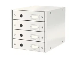 Leitz Click&Store Fichero de sobremesa con 4 cajones, color blanco, 290 x 283 x —nn mm, plástico
