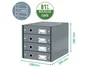 Leitz Click&Store Fichero de sobremesa con 4 cajones, color blanco, 290 x 283 x —nn mm, plástico
