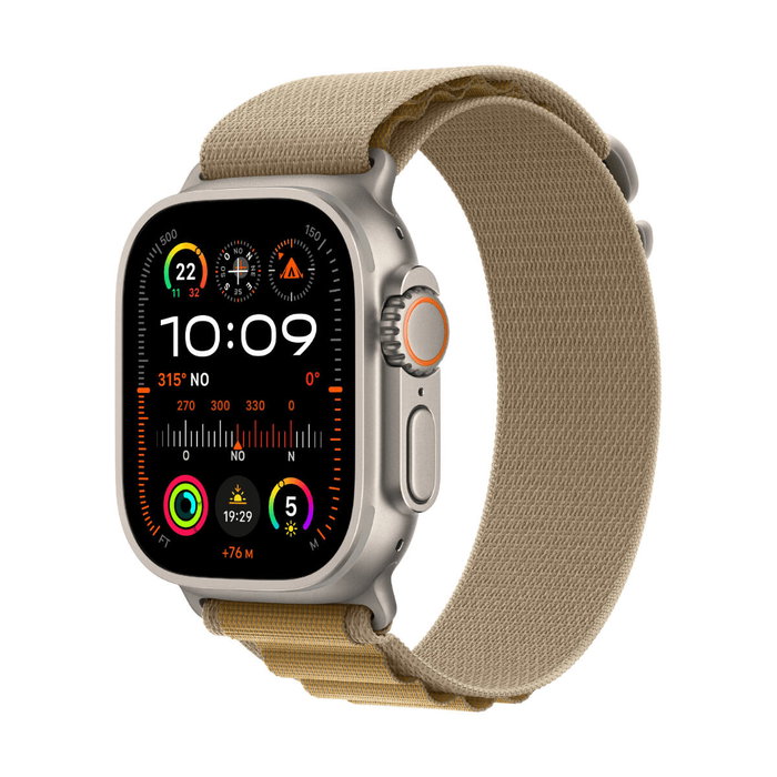 Apple Watch Ultra 2 GPS + Cellular 49mm Caja Titanio Natural con Correa Alpina Bronceado Mediano