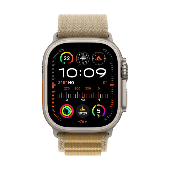 Apple Watch Ultra 2 GPS + Cellular 49mm Caja Titanio Natural con Correa Alpina Bronceado Mediano