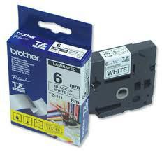 Brother P-Touch Tape Negro sobre Blanco