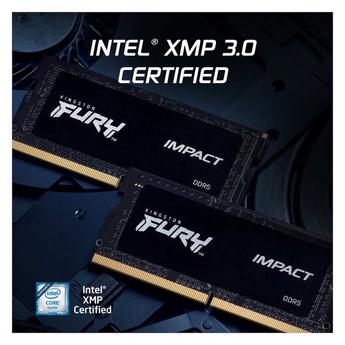 Kingston FURY Impact 32GB (2x16GB) DDR5 6000MT/s CL38 SODIMM Memoria RAM para Portátil con XMP Kingston FURY Impact 32GB (2x16GB) DDR5 6000MT/s CL38 SODIMM Memoria RAM para Portátil con XMP