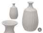 Giftdecor Jarron Ceramica Cuello Estrecho 31 cm Gris 19x19x31 cm (Set de 4)