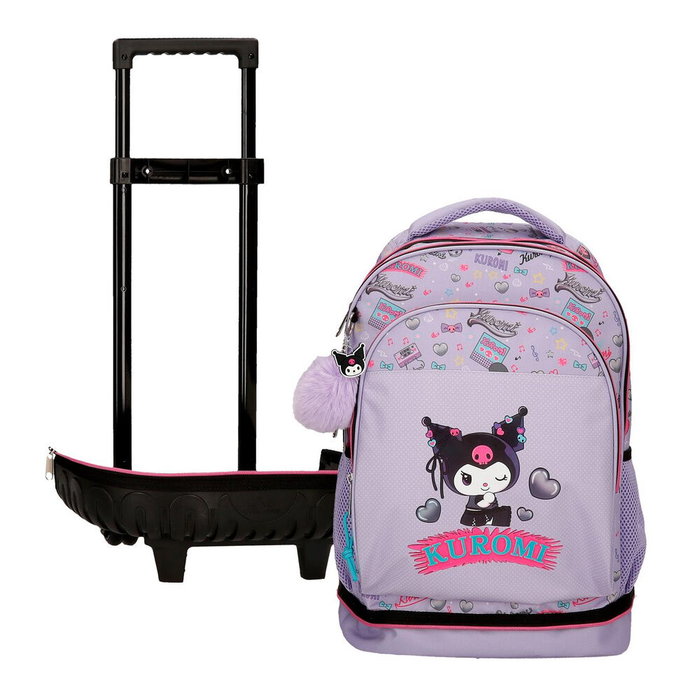 JOUMMA BAGS Trolley compacto Retropop Kuromi Hello Kitty extraíble 43cm