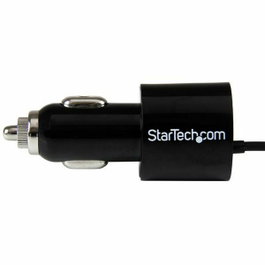 Startech Cargador de Coche con 2 Puertos USB y Cable MicroUSB Negro