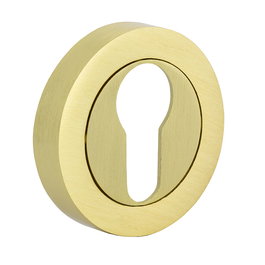 JANDEL Bocallave Zamak ∅50x10 mm, Set de 2 Unidades, para Cerradura - Acabados: Cuero, Pulido Brillo, Latón Mate, Níquel Satinado, Negro