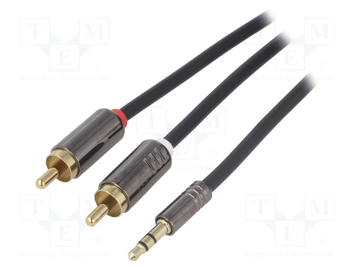 4CARMEDIA Cable Jack 3,5mm a RCA x2, 1m, Negro 4CARMEDIA Cable Jack 3,5mm a RCA x2, 1m, Negro