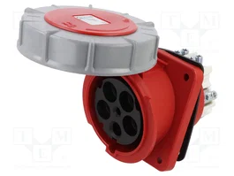SEZ DK Conector de alimentación AC trifásico 5 pines rojo