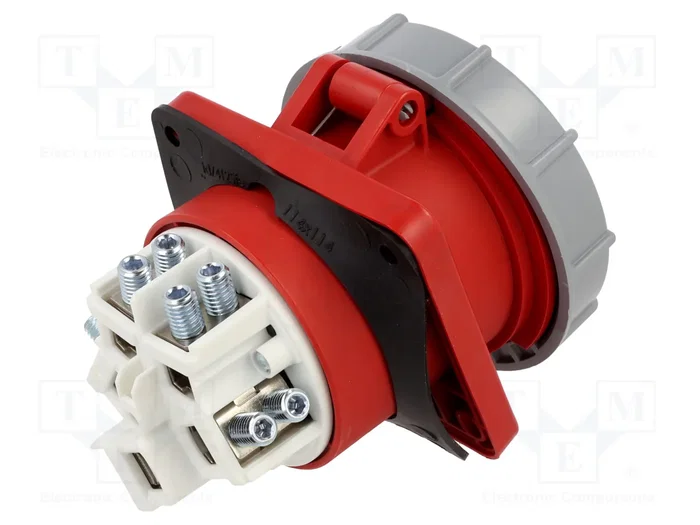 SEZ DK Conector de alimentación AC trifásico 5 pines rojo