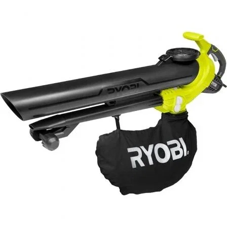 Ryobi RBV3000CESV Aspirador Soplador Triturador 3000W, 16 m³/min, Trituración 16:1 con Bolsa 45L y Cuchilla Metálica