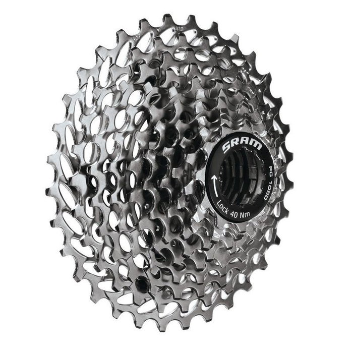 SRAM Cassette PG-1050 10 velocidades 11-36 Acero Cromado Plata SRAM Cassette PG-1050 10 velocidades 11-36 Acero Cromado Plata