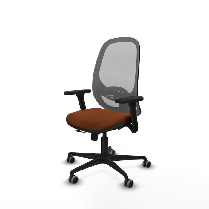 PIQUERAS Y CRESPO Silla de oficina Cilanco con mecanismo Sincro/Traslack Marrón y Gris