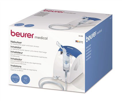 Beurer IH-26 Inhalador de Aire Comprimido para Adultos y Niños con Compresor Ideal para Asma y Vías Respiratorias