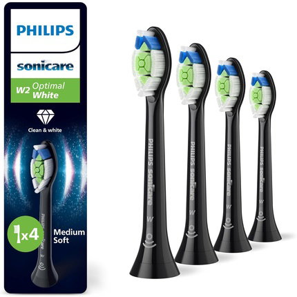 Philips Sonicare W2 Optimal White HX6064/88 Negro Pack de 4 Philips Sonicare W2 Optimal White HX6064/88 Negro Pack de 4