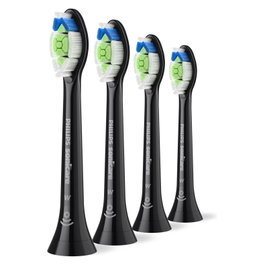 Philips Sonicare W2 Optimal White HX6064/88 Pack de 4 Cabezales Negro