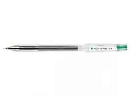 Pilot G-Tec -C4 Bolígrafo de Tinta Gel, Grosor 0.4 mm, Trazo 0.2 mm, Cuerpo Transparente, Color Verde