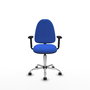 PIQUERAS Y CRESPO Silla de oficina Aýna Azul con Brazos 2D