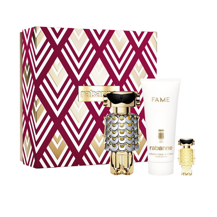 Paco Rabanne Fame Estuche de Regalo Eau de Parfum 80 ml, Loción 100 ml y Eau de Parfum 10 ml Paco Rabanne Fame Estuche de Regalo Eau de Parfum 80 ml, Loción 100 ml y Eau de Parfum 10 ml