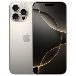 Apple iPhone 16 Pro Max 512GB Titanio Natural - 6.9" Super Retina XDR, 5G, Triple Cámara 48MP con Zoom 5x Óptico, iOS 18, A18 Pro, Resistente al Agua IP68