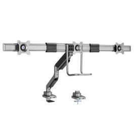 Equip Soporte para 3 Monitores 650162 Vesa Hasta 27 Pulgadas Abrazadera Ojal