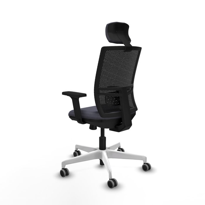PIQUERAS Y CRESPO Silla de oficina Yunquera con mecanismo Sincro/Traslack, Gris oscuro y Negro