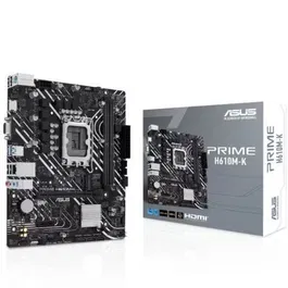 ASUS PRIME H610M-K Placa Base Micro ATX Socket LGA 1700 para Intel Core 13ª y 12ª Generación, DDR5, PCIe 4.0, Ranura M.2, HDMI, Realtek 1 Gb Ethernet
