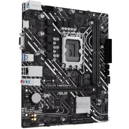 ASUS PRIME H610M-K Placa Base Micro ATX Socket LGA 1700 para Intel Core 13ª y 12ª Generación, DDR5, PCIe 4.0, Ranura M.2, HDMI, Realtek 1 Gb Ethernet