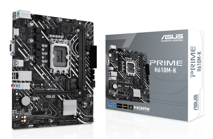 ASUS Prime H610M-K DDR5 Micro ATX LGA 1700 ASUS Prime H610M-K DDR5 Micro ATX LGA 1700