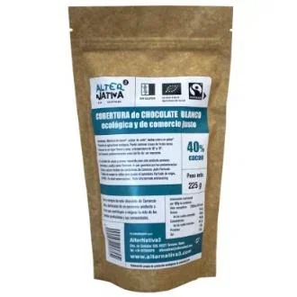 ALTERNATIVA 3 Cobertura Chocolate Blanco 40% 225 Gr Bio Vegano Sin Gluten ALTERNATIVA 3 Cobertura Chocolate Blanco 40% 225 Gr Bio Vegano Sin Gluten