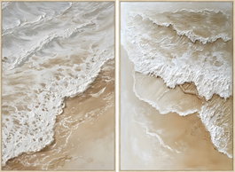 DKD Home Decor Cuadro Lienzo Playa Surtido de 2 Unidades