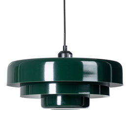 Lámpara Techo Verde Metal-Cristal 35 X 35 X 16 cm