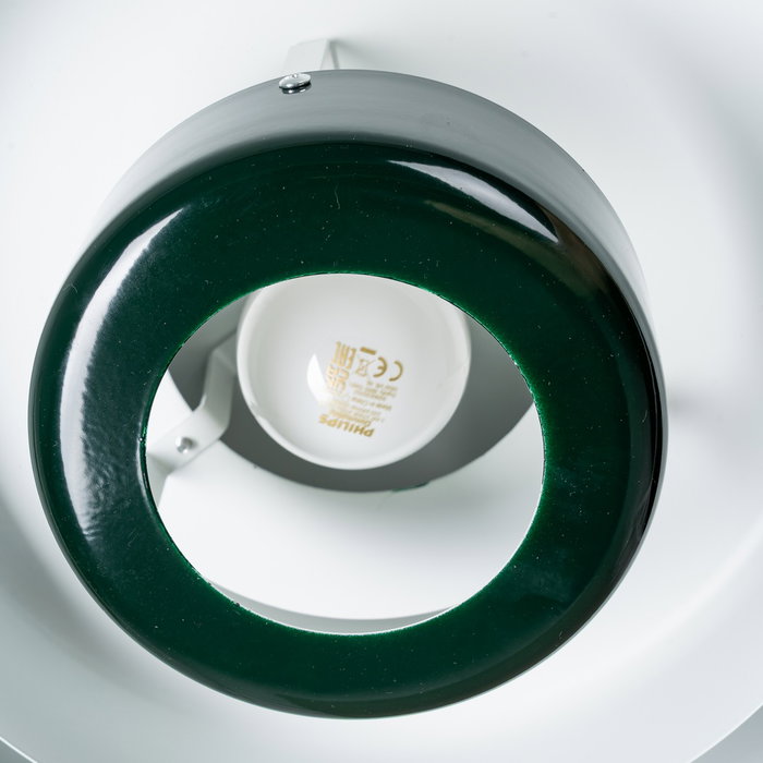 Lámpara Techo Verde Metal-Cristal 35 X 35 X 16 cm