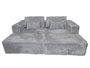 DKD Home Decor Sofá Modular en Pana Gris Claro